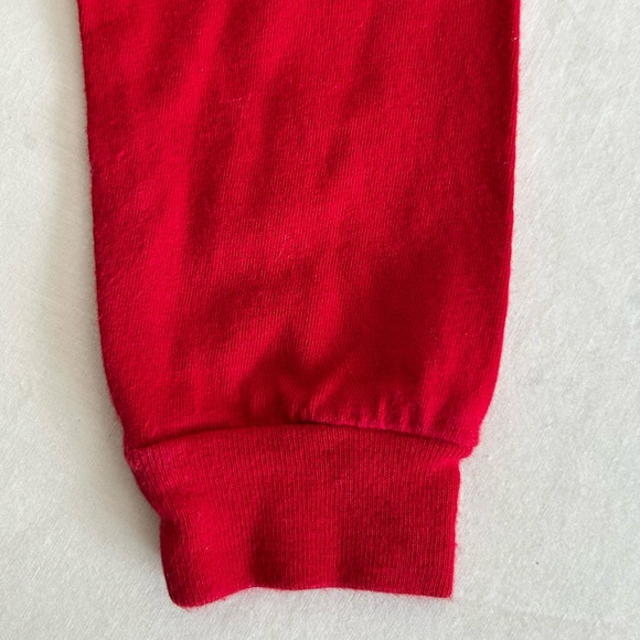 Ralph Lauren Polo Bear Long Sleeve T-Shirt Infant 12M Christmas Tree Red Snaps - Picture 7 of 11